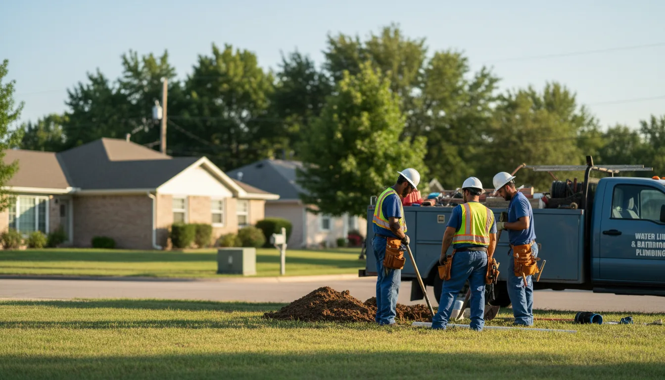 Residential water line and bathroom plumbing service in Jeannette, PA